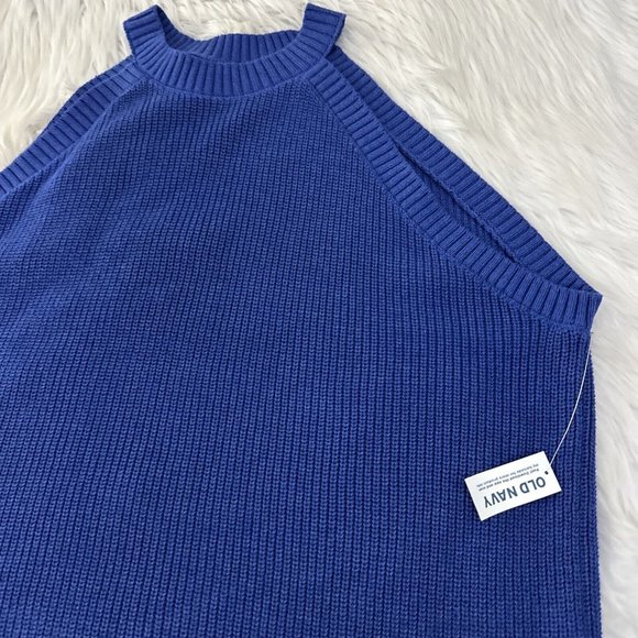 Old Navy Womens Blue Knit Sweater Vest 3X NWT Timeless - Picture 2 of 9